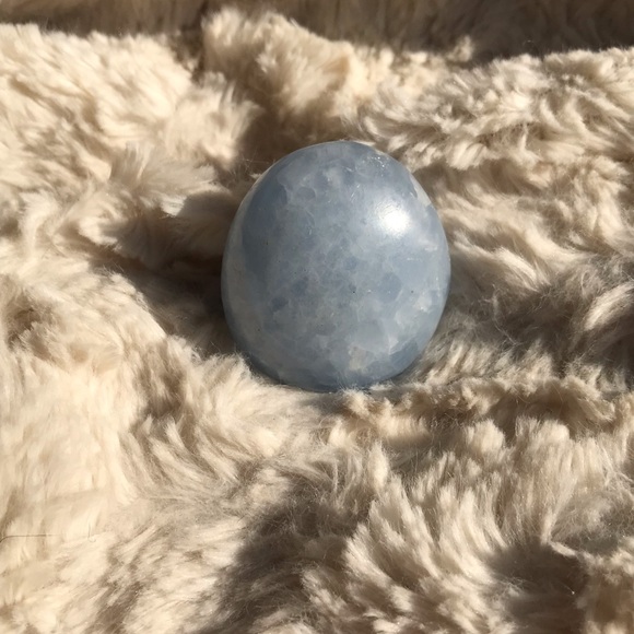 New Blue Calcite Palm Gemstone - Picture 3 of 5